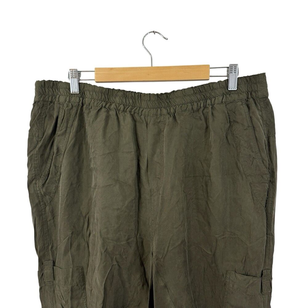 Johnny Was Biya X-Large Cargo Pants Elastic Waist Cupra Rayon Womens - Picture 5 of 11